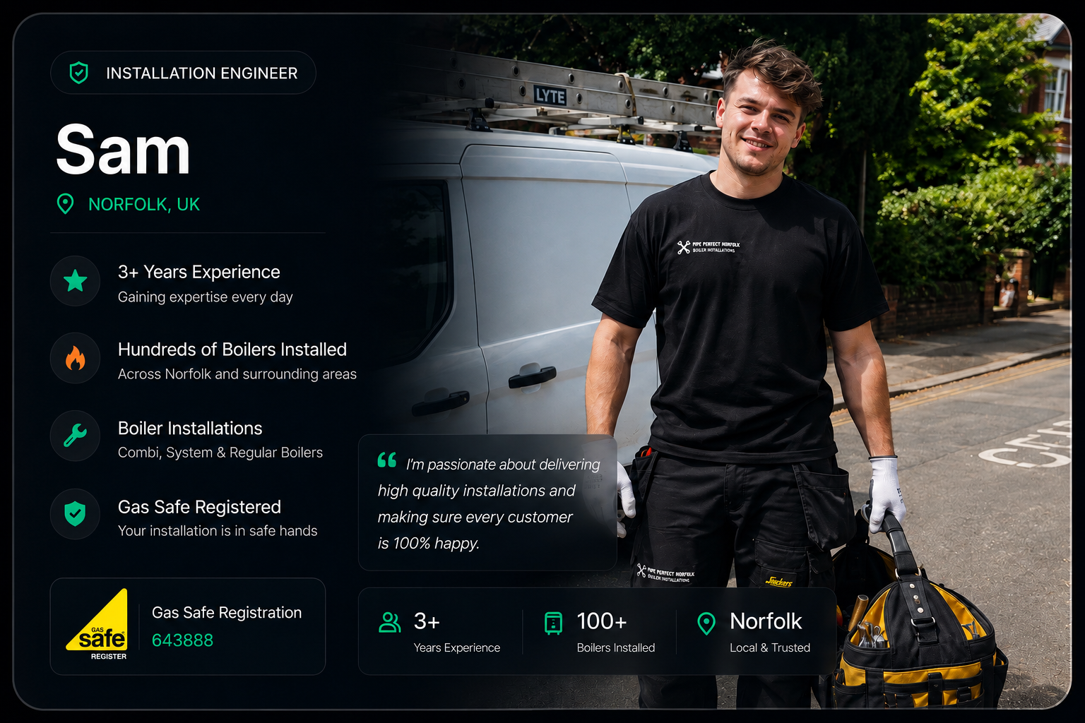Sam — Installation Engineer, Pipe Perfect Norfolk